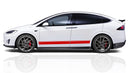 Lower road stripes side graphics decals for Tesla Model X