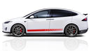 Lower speed stripes side graphics decals for Tesla Model X