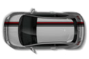 Offset stripe line graphics decals for Fiat F595 Abarth