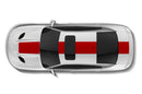 Center rally racing stripes graphics decals for Dodge Charger Hellcat