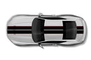 Dual rally with pinstriping graphics decals for Ford Mustang