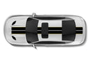 Dual rally stripes with pin graphics decals for Dodge Charger Hellcat