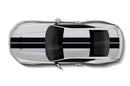 Dual rally with pinstriping graphics decals for Ford Mustang