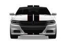 Dual stripes with pin graphics decals for Dodge Charger