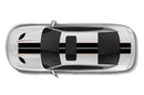 Dual rally stripes with pin graphics decals for Dodge Charger Hellcat