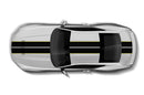 Dual rally with pinstriping graphics decals for Ford Mustang