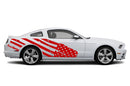Flag USA side graphics stickers decals for Ford Mustang 2010-2014
