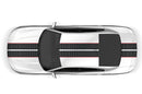 Honeycomb stripes pin graphics decals for Dodge Charger