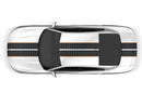 Honeycomb stripes pin graphics decals for Dodge Charger