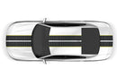 Honeycomb stripes pin graphics decals for Dodge Charger
