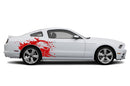 Shark jaws side graphics stickers decals for Ford Mustang 2010-2014