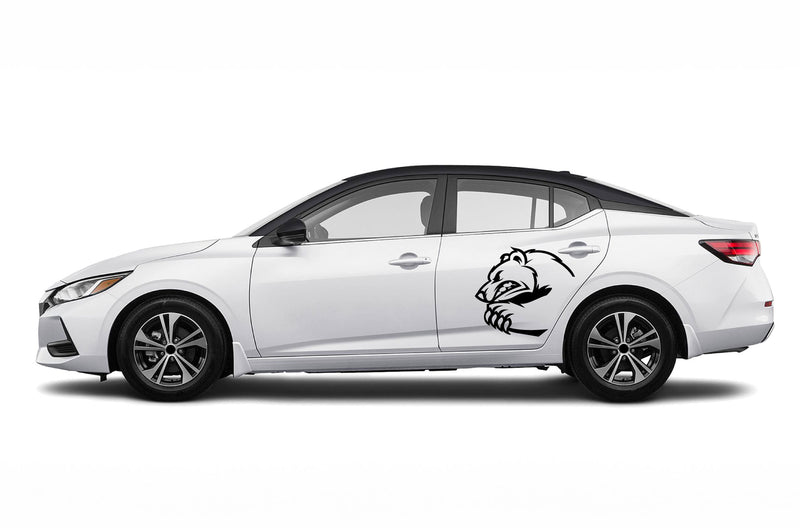 Angry bear side graphics decals for Nissan Sentra