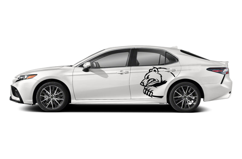 Angry bear side graphics decals for Toyota Camry