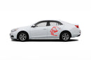 Angry bear side graphics decals for Chevrolet Malibu 2013-2015
