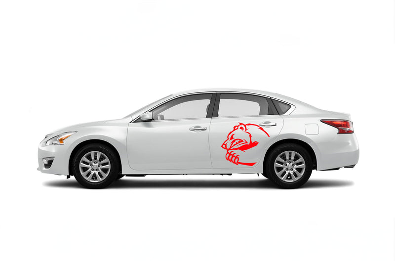 Angry bear side graphics decals for Nissan Altima 2013-2018