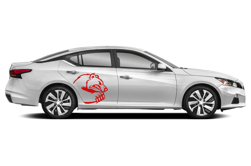 Angry bear side graphics decals for Nissan Altima