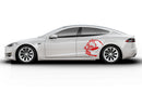Angry bear side graphics decals for Tesla Model S