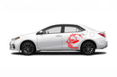 Angry bear side graphics decals for Toyota Corolla 2014-2019