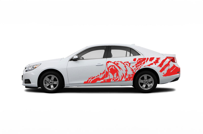 Bear side graphics decals for Chevrolet Malibu 2013-2015