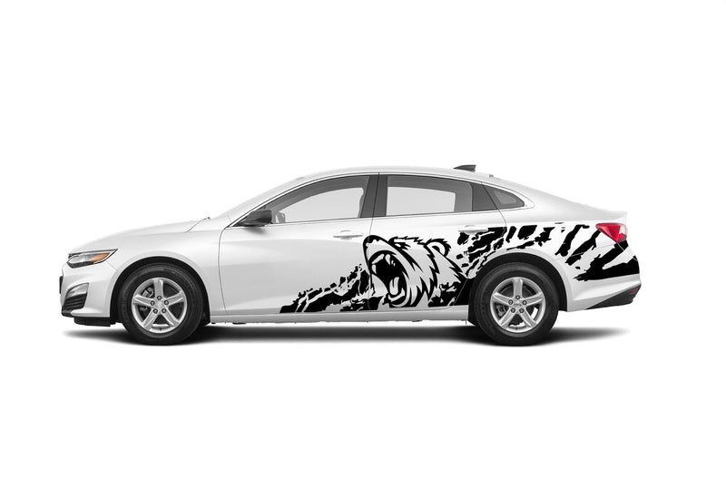 Bear side graphics decals compatible with Chevrolet Malibu