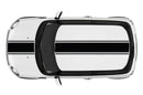 Center pin rally racing stripe graphics decals for Mini Cooper Hardtop