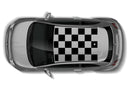 Checkered flag rally roof graphics decals for Fiat F595 Abarth