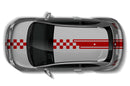 Checkered flag rally stripes graphics decals for Fiat F595 Abarth