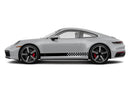 Checkered flag stripes side graphics decals for Porsche 911 Carrera