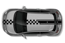 Checkered flag rally stripes graphics decals for Fiat F595 Abarth