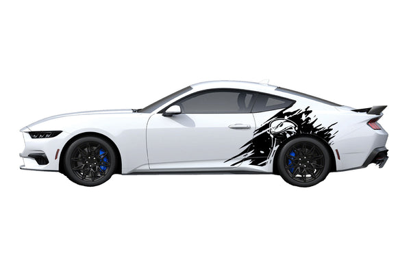 Cobra head side graphics decals for Ford Mustang
