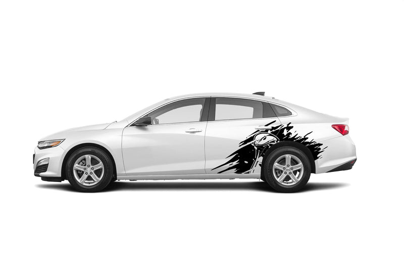 Cobra head side graphics decals compatible with Chevrolet Malibu