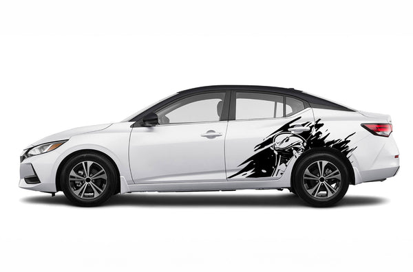 Cobra head side graphics decals for Nissan Sentra