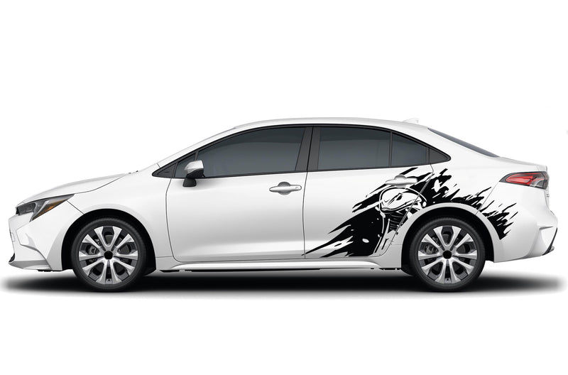 Cobra head side graphics decals for Toyota Corolla