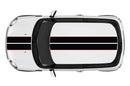Dual rally stripes with pin graphics decals for Mini Cooper Hardtop