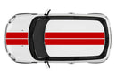 Dual rally racing stripe graphics decals for Mini Cooper Hardtop