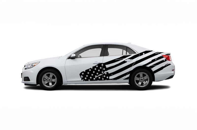 Flag USA side graphics decals for Chevrolet Malibu 2013-2015