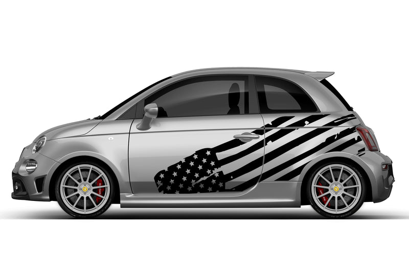 Flag USA side graphics decals for Fiat F595 Abarth