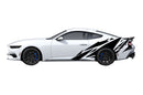 Geometric-patterned side graphics decals for Ford Mustang