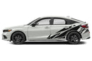 Geometric pattern side graphics decals for Honda Civic