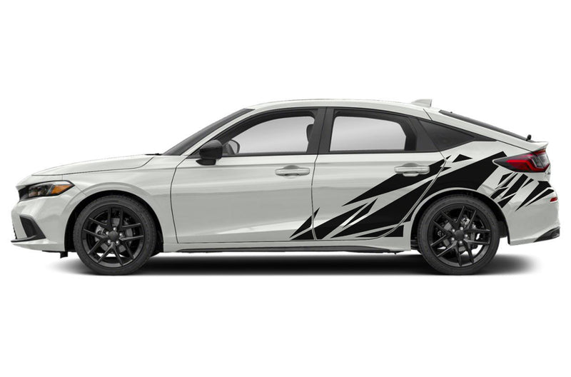 Side Decal Pattern Geometric pattern side graphics decals for Honda Civic