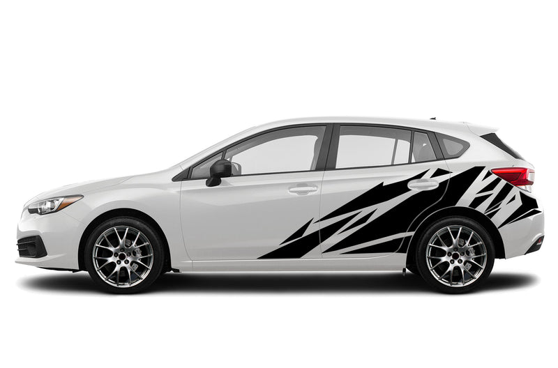 Geometric patterns side graphics decals for Subaru Impreza