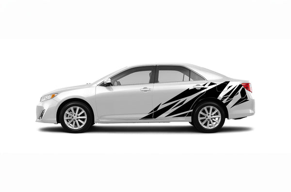 Geometric pattern side graphics decals for Toyota Camry 2012-2017