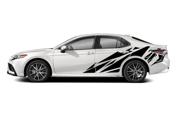 Geometric pattern side graphics decals for Toyota Camry