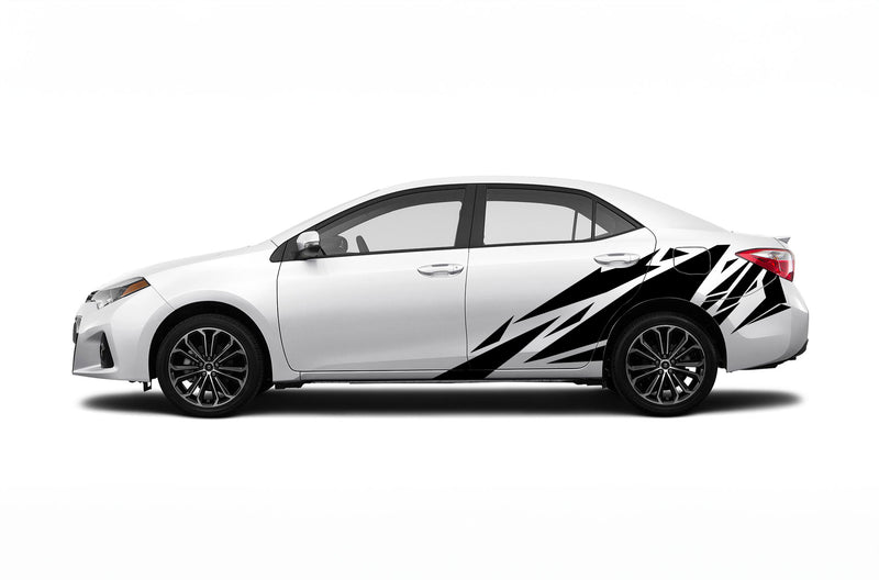 Geometric pattern side graphics decals for Toyota Corolla 2014-2019