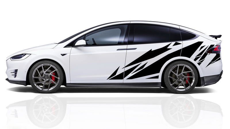 Geometric patterns side graphics decals for Tesla Model X