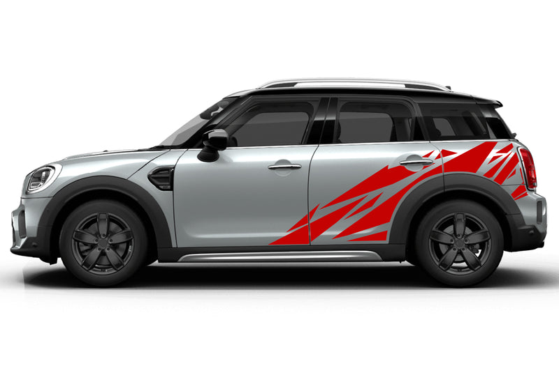 Geometric pattern side graphics decals for Mini Cooper Countryman