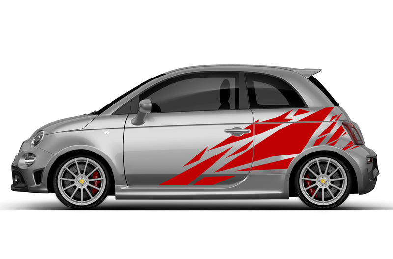Geometric pattern side graphics decals for Fiat F595 Abarth