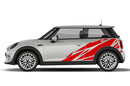 Geometric pattern side graphics decals for Mini Cooper Hardtop