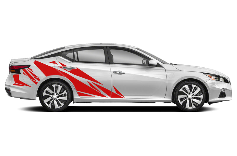 Geometric pattern side graphics decals for Nissan Altima
