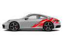 Geometric pattern side graphics decals for Porsche 911 Carrera